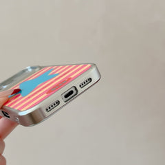 Pastel Striped Star Case: 360° Protective Shockproof Series for iPhone 13-17 Series | Aesthetic Retro Design