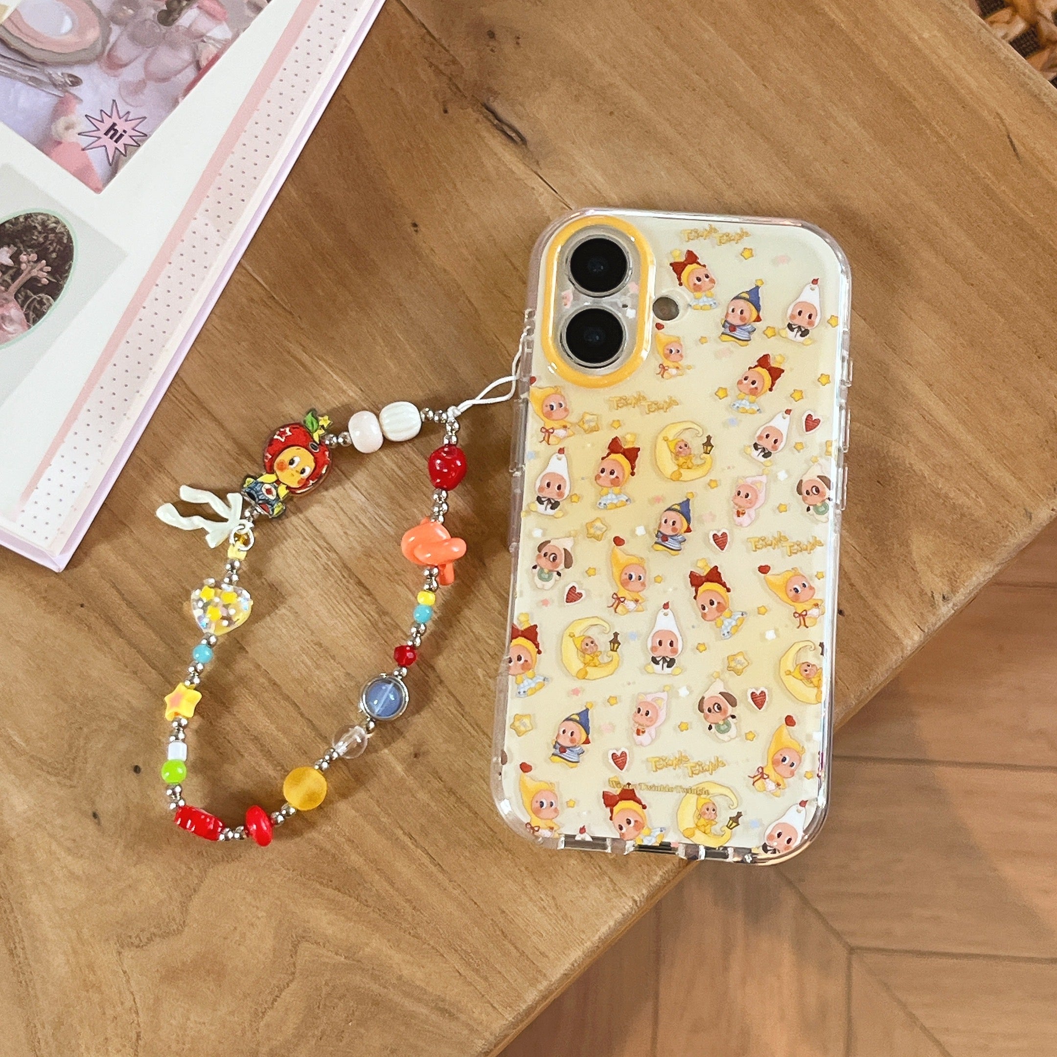 Yellow Gradient Twinkle Phone Case for iPhone 15-17 Pro Max - Full-Screen Protection - Playfulcase