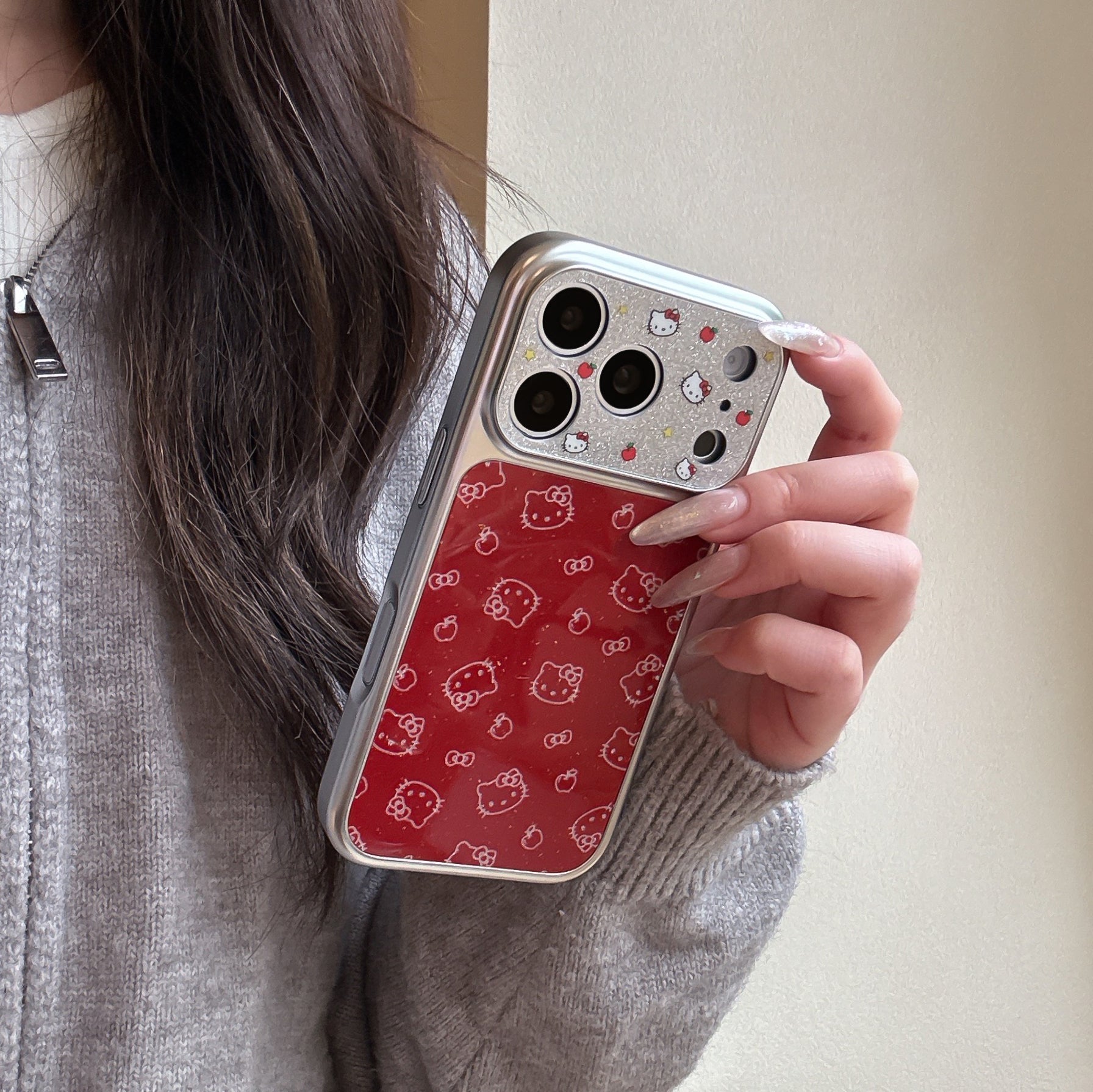 Kitty red Apple phone case