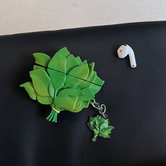 Silicone grapefruit leaf silicone earphone cover