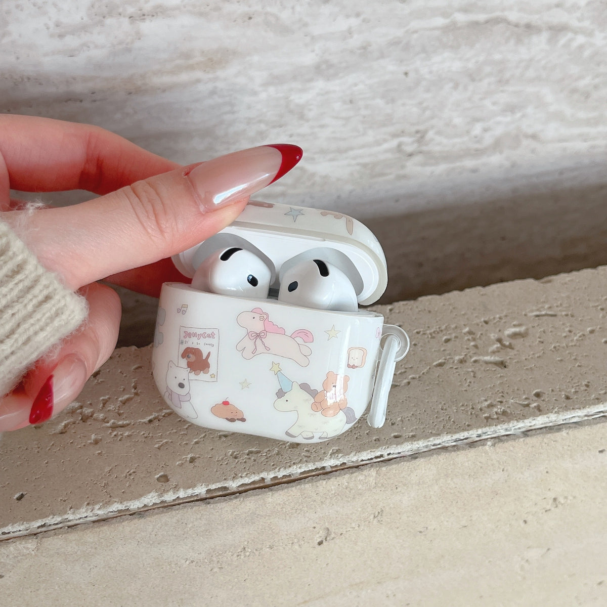 Cute Riding Bear AirPods Case - For All AirPods Models