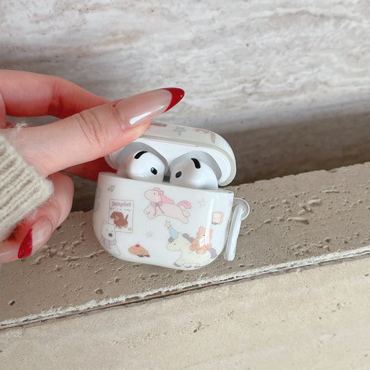 Cute Riding Bear AirPods Case - For All AirPods Models