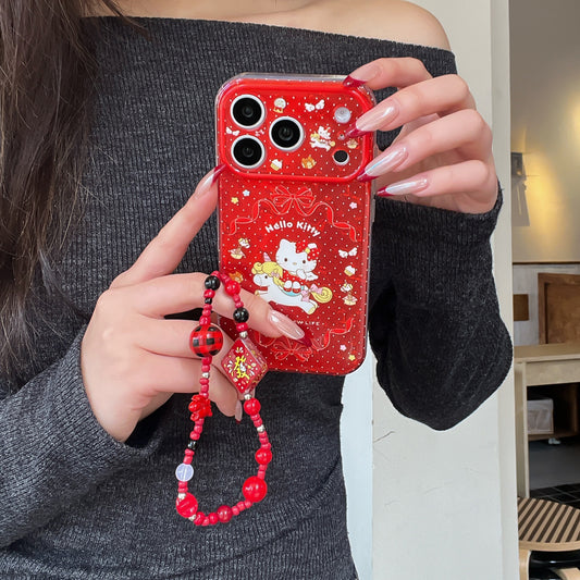 Unicorn Bow Hello Kitty Phone Case for iPhone 13-17 Pro Max