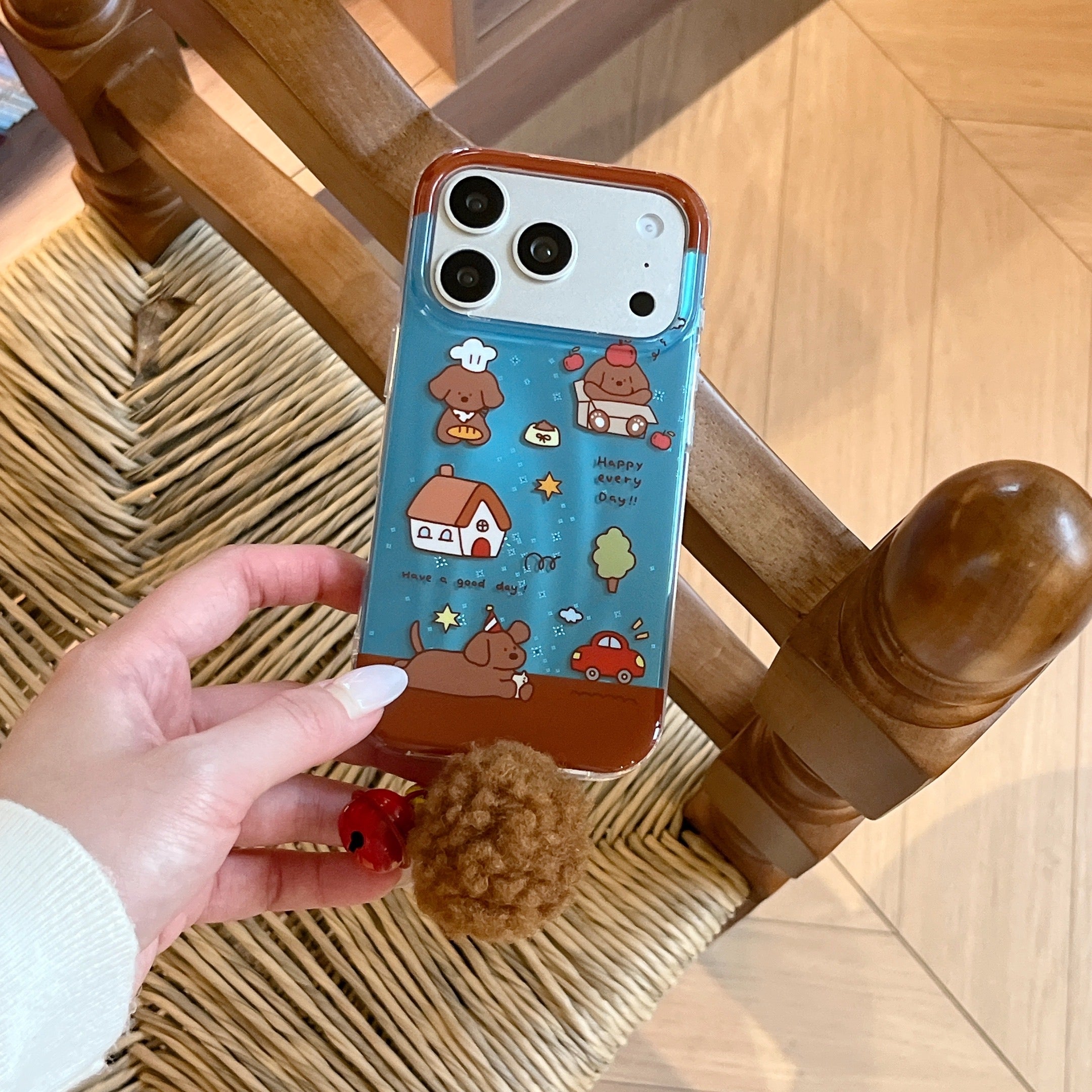 Cartoon illustration chef puppy phone case