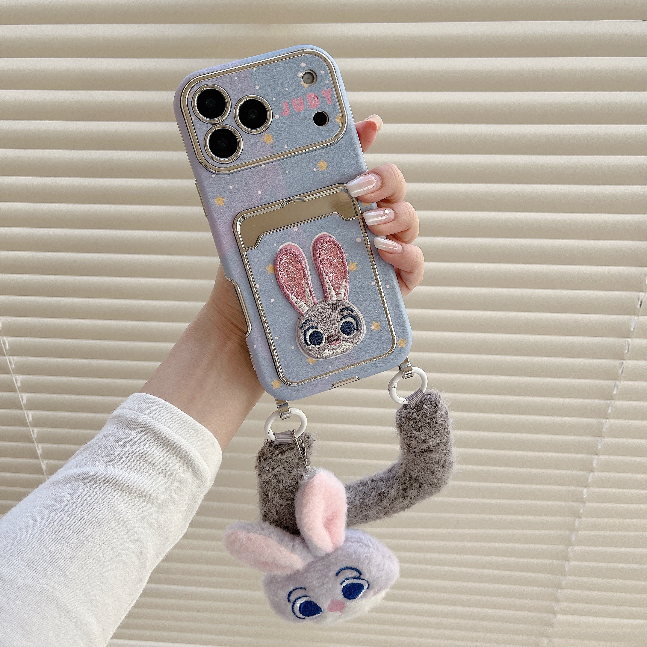 Judy Electroplated Large Window Phone Case