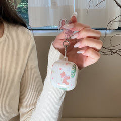 Cartoon graffiti flower deer earphone cover