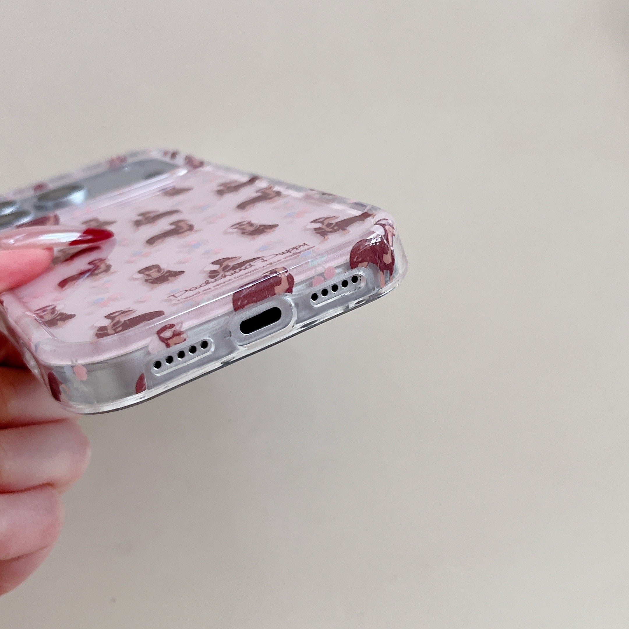 Preppy Floral Dachshund Case: Shockproof Ditsy Flower Dog Series for iPhone 13-17 Series