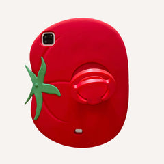 Tomato-shaped silicone rotating stand protective case for iPad