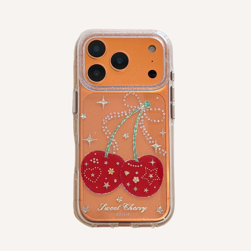 Colorful Star and Cherry Apple Phone Case for iPhone 17