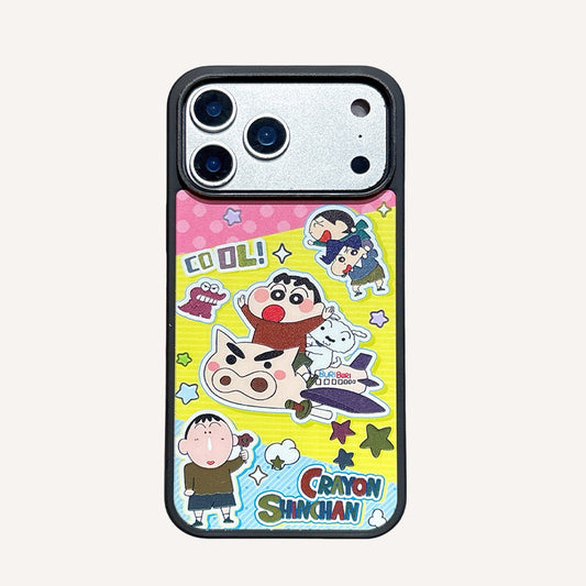 Crayon Shin-chan mirror phone case for iPhone 17 Pro