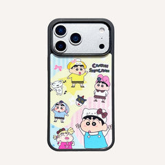 Crayon Shin-chan mirror phone case for iPhone 17 Pro