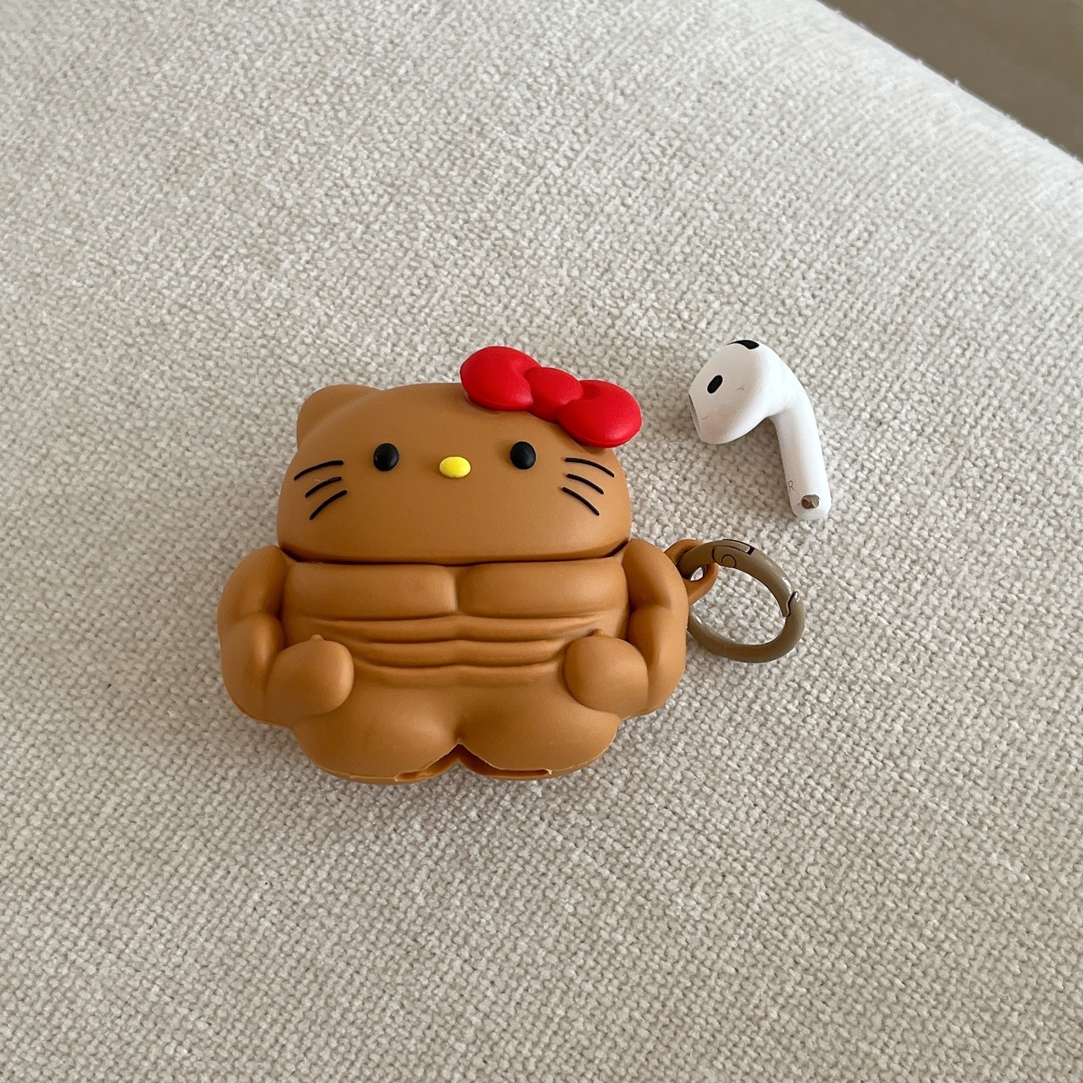 Muscle Kitty Silicone Earphone Cover