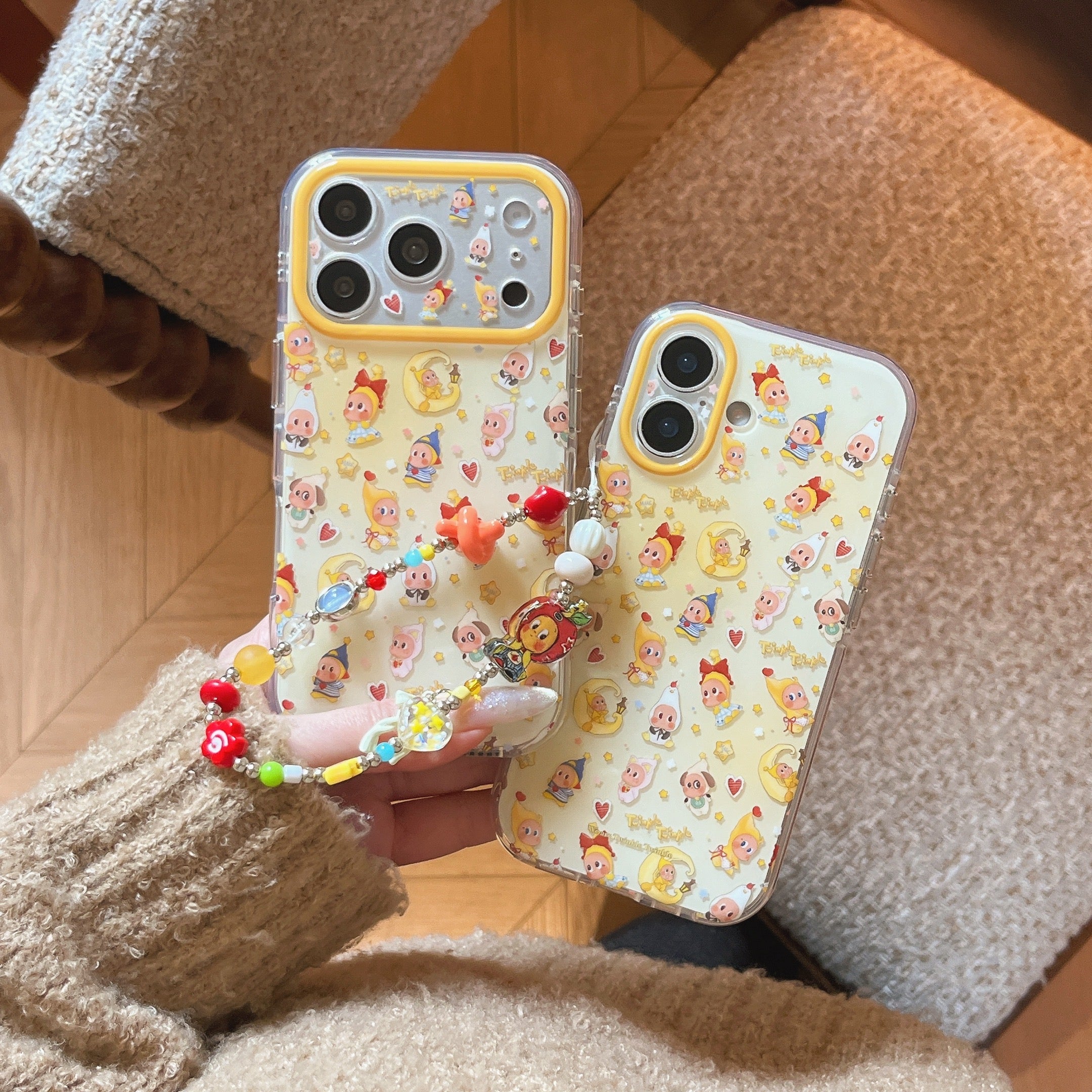 Yellow Gradient Twinkle Phone Case for iPhone 15-17 Pro Max - Full-Screen Protection - Playfulcase