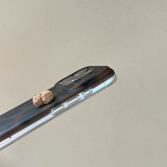 Leopard print cartoon puppy head phone case