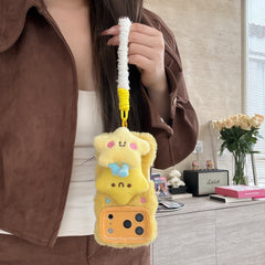 Cartoon plush 3D yellow star phone case