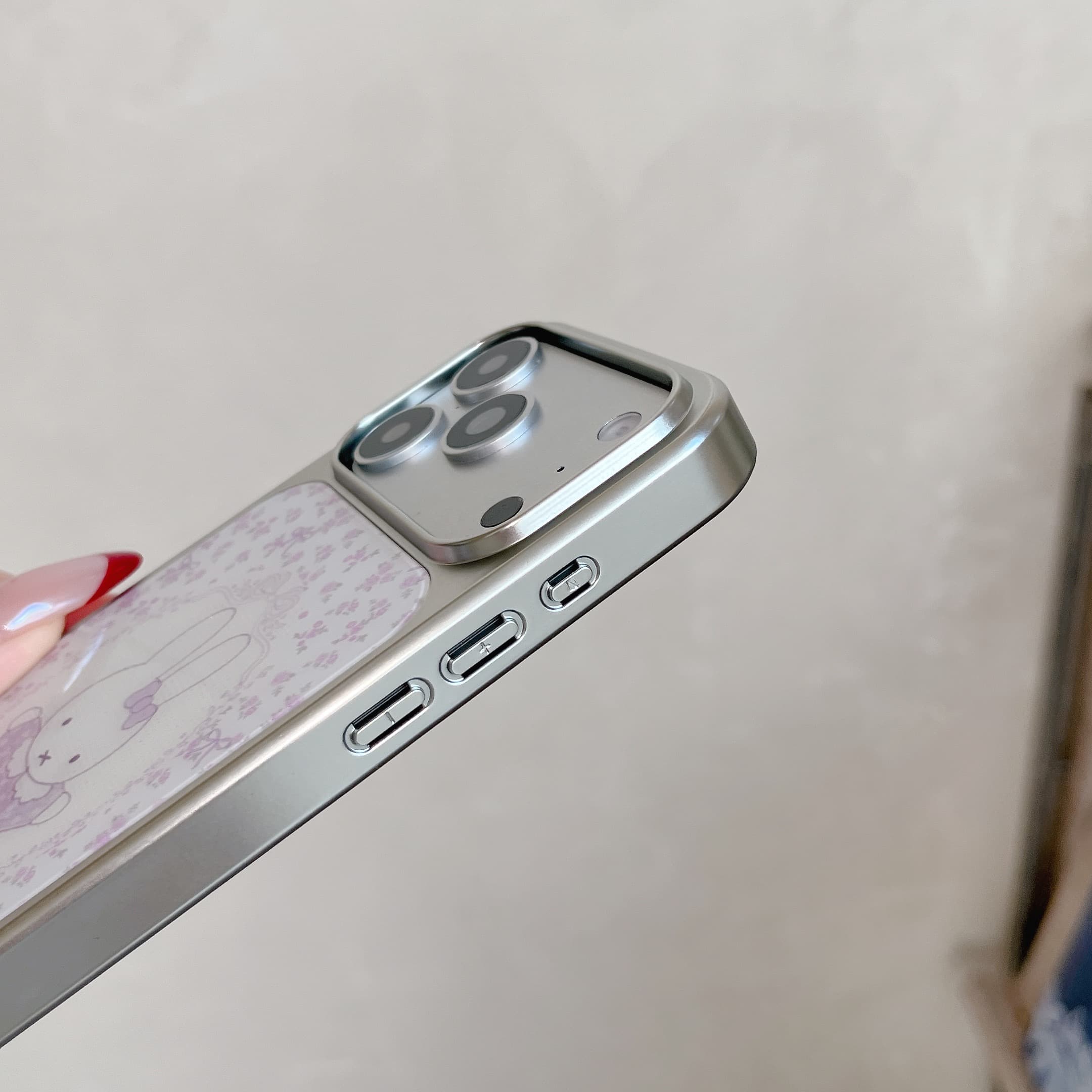 Aesthetic Purple Miffy Floral Case: Shockproof Protective Series for iPhone 13-17 Series | Classic Bunny Flower Design