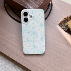 Blue-tinted winter snowman house phone case