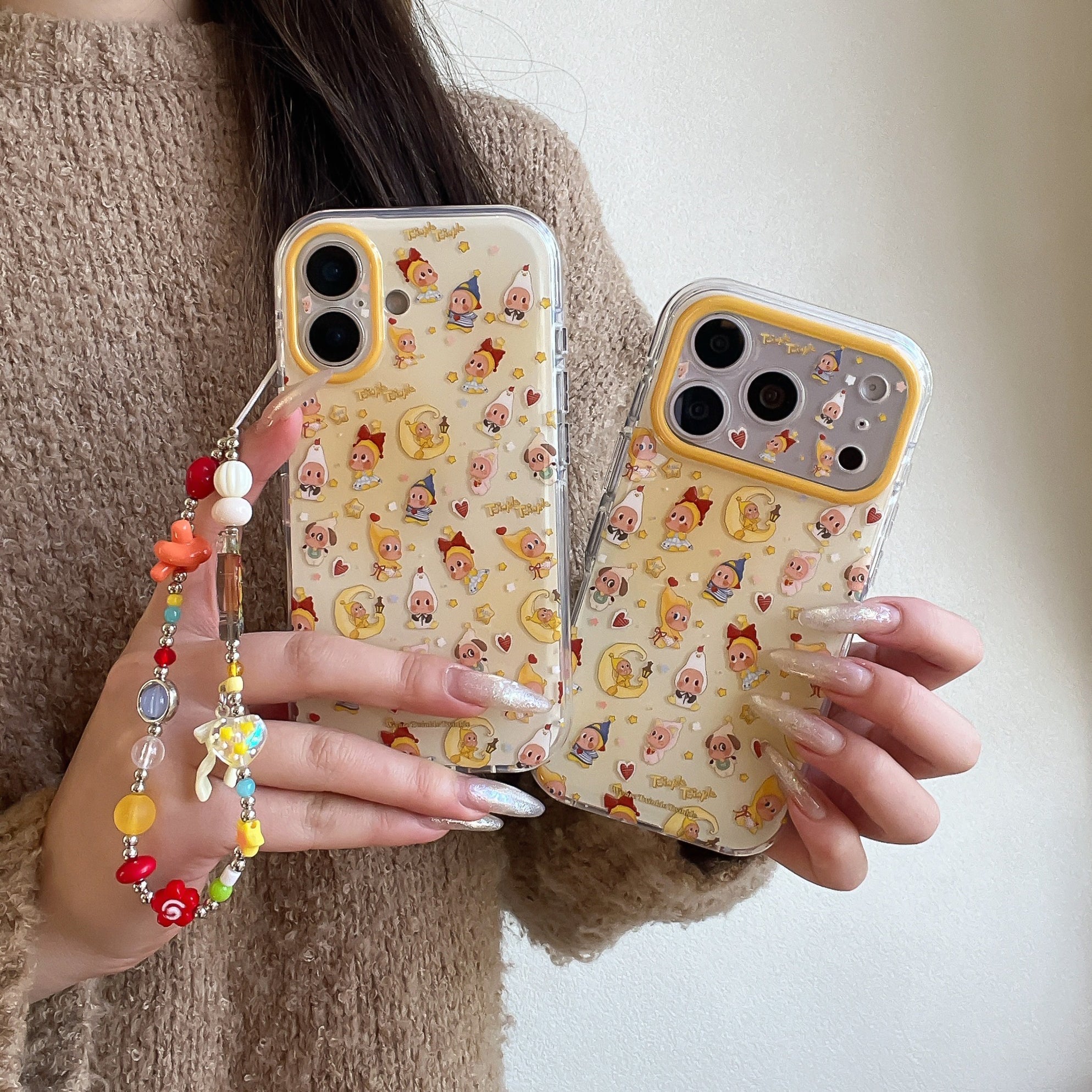 Yellow Gradient Twinkle Phone Case for iPhone 15-17 Pro Max - Full-Screen Protection - Playfulcase