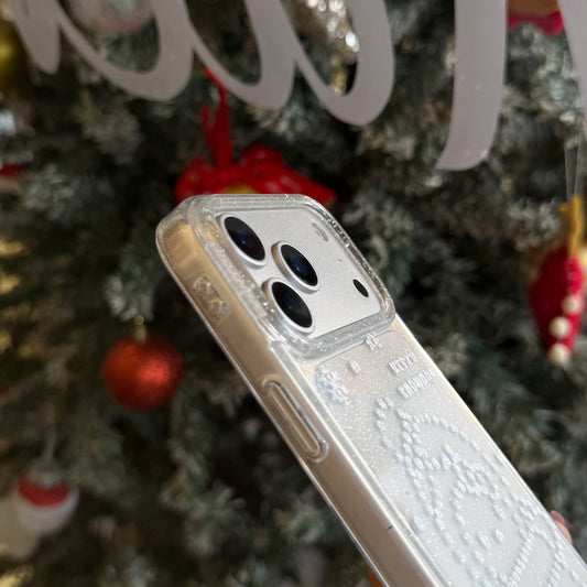 Glittery Snowman Kitty Phone Case