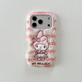 Load image into Gallery viewer, Winter plush kitty phone case