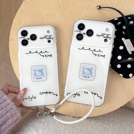 Aesthetic Blue Kitty Case: 360° Protective Shockproof Series for iPhone 13-17 Series | Kawaii Character Design