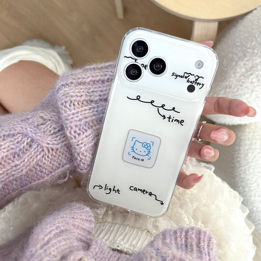 Aesthetic Blue Kitty Case: 360° Protective Shockproof Series for iPhone 13-17 Series | Kawaii Character Design