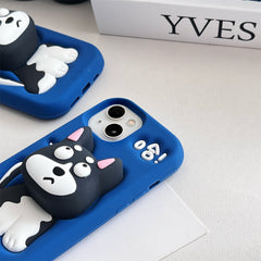 Cute Husky Dog Stand Phone Case