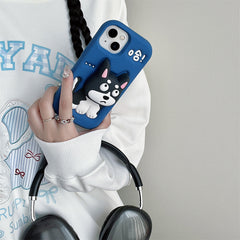 Cute Husky Dog Stand Phone Case