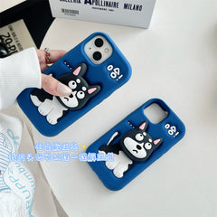 Cute Husky Dog Stand Phone Case