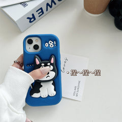 Cute Husky Dog Stand Phone Case
