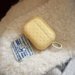 Butter Yellow Polka Dot AirPods Case - For All AirPods Models