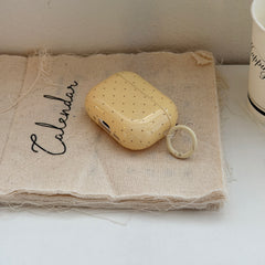 Butter Yellow Polka Dot AirPods Case - For All AirPods Models