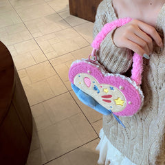 Plush butterfly flip-cover mirror phone case for Apple phones