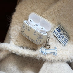 Blue Line Dachshund AirPods Case - For All AirPods Models