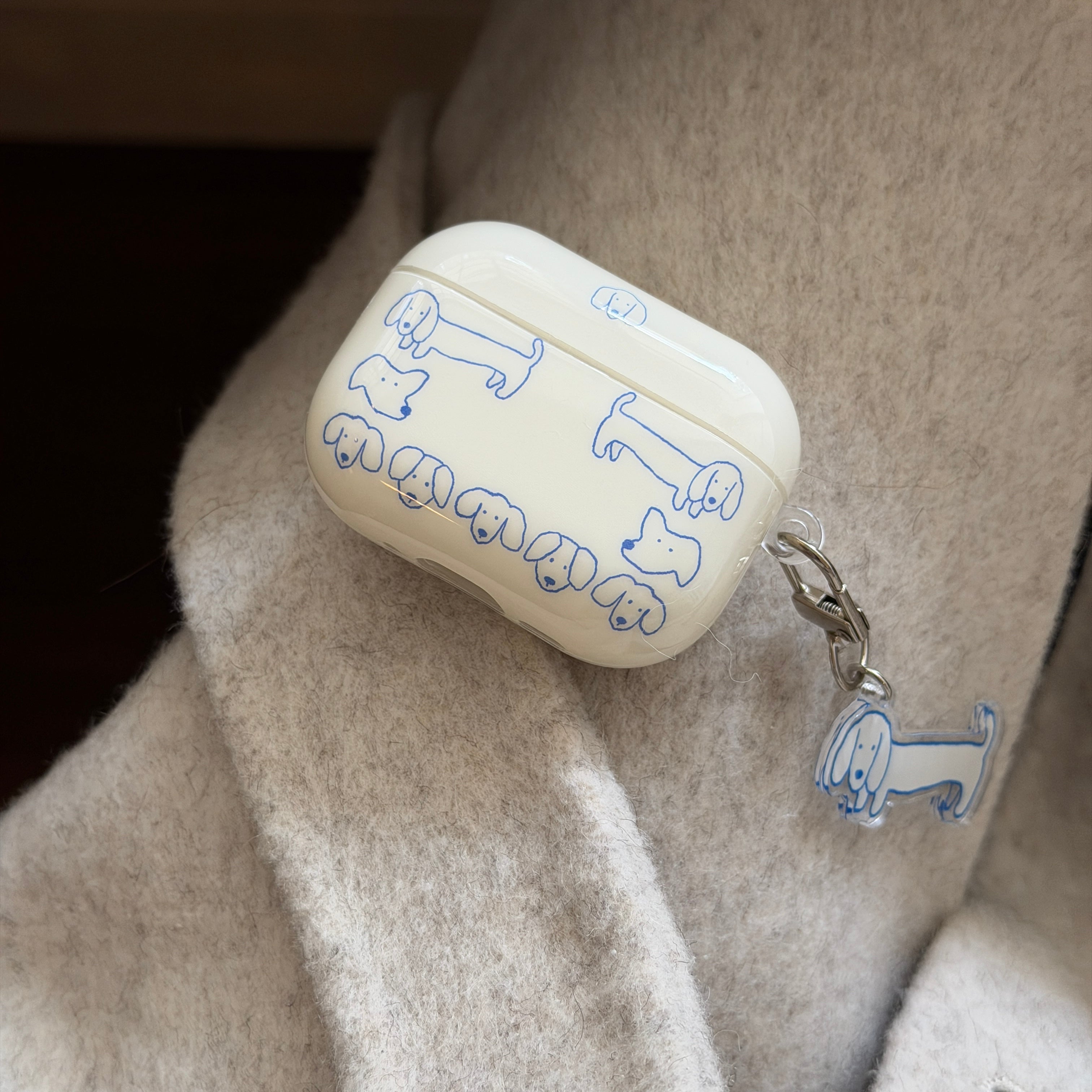 Blue Line Dachshund AirPods Case - For All AirPods Models