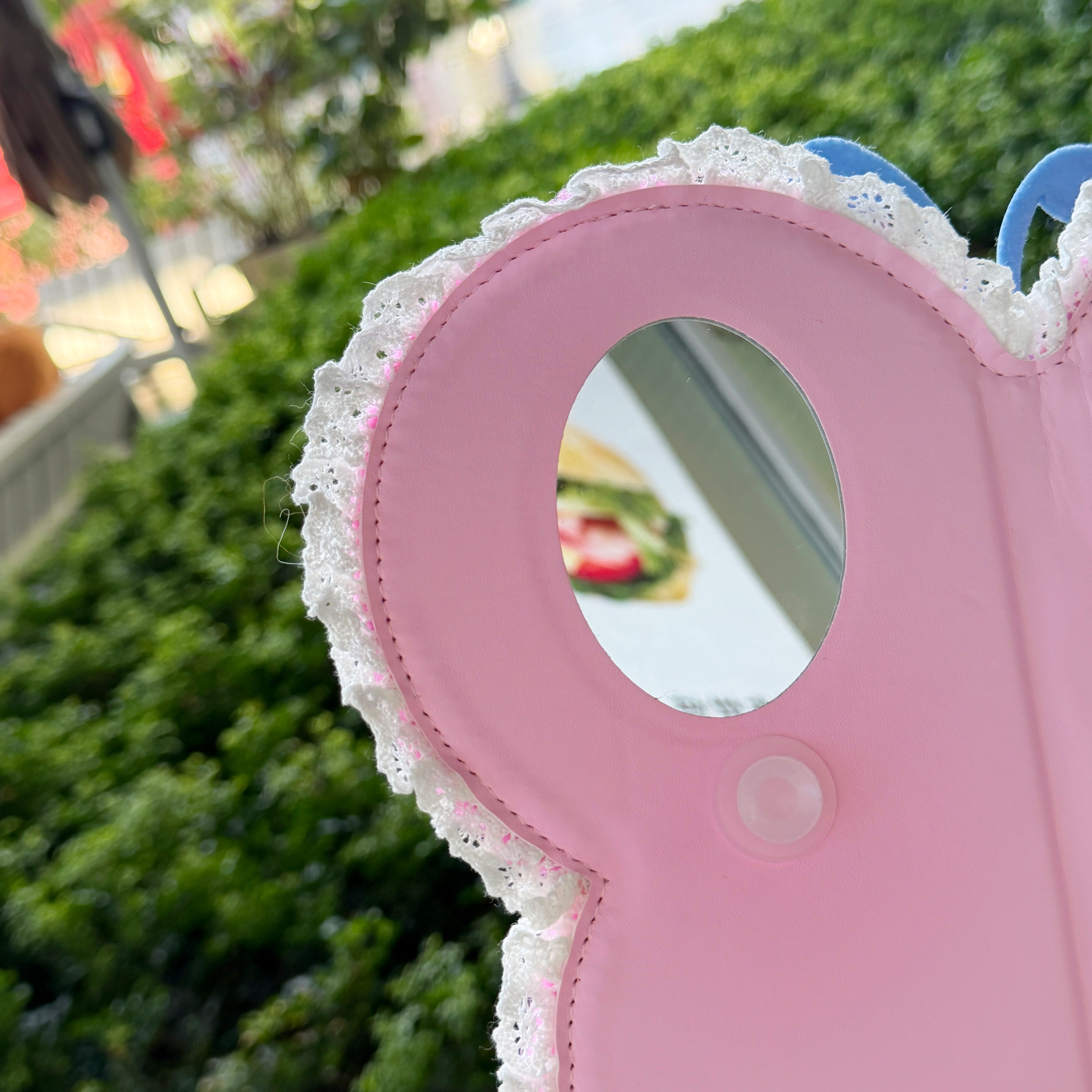 Plush butterfly flip-cover mirror phone case for Apple phones