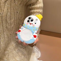 The quicksand snowman silicone phone case is suitable for Apple 17 PRO