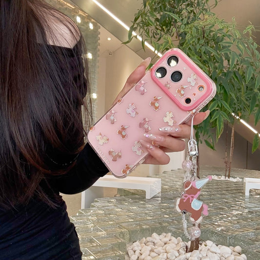 Gilded Pink Pony Phone Case for iPhone 13-17 Pro Max