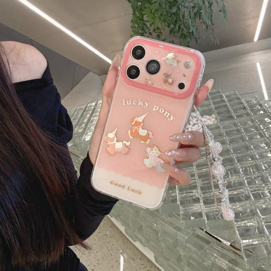 Gilded Pink Pony Phone Case for iPhone 13-17 Pro Max