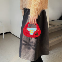 Diamond pattern handbag style silicone phone case for Apple iPhones