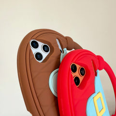 Diamond pattern handbag style silicone phone case for Apple iPhones