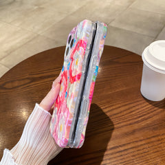 Oil painting red flower phone case