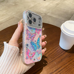 Oil painting rhinestone butterfly phone case