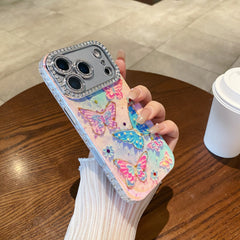 Oil painting rhinestone butterfly phone case