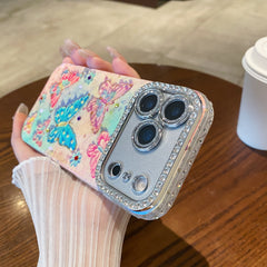 Oil painting rhinestone butterfly phone case