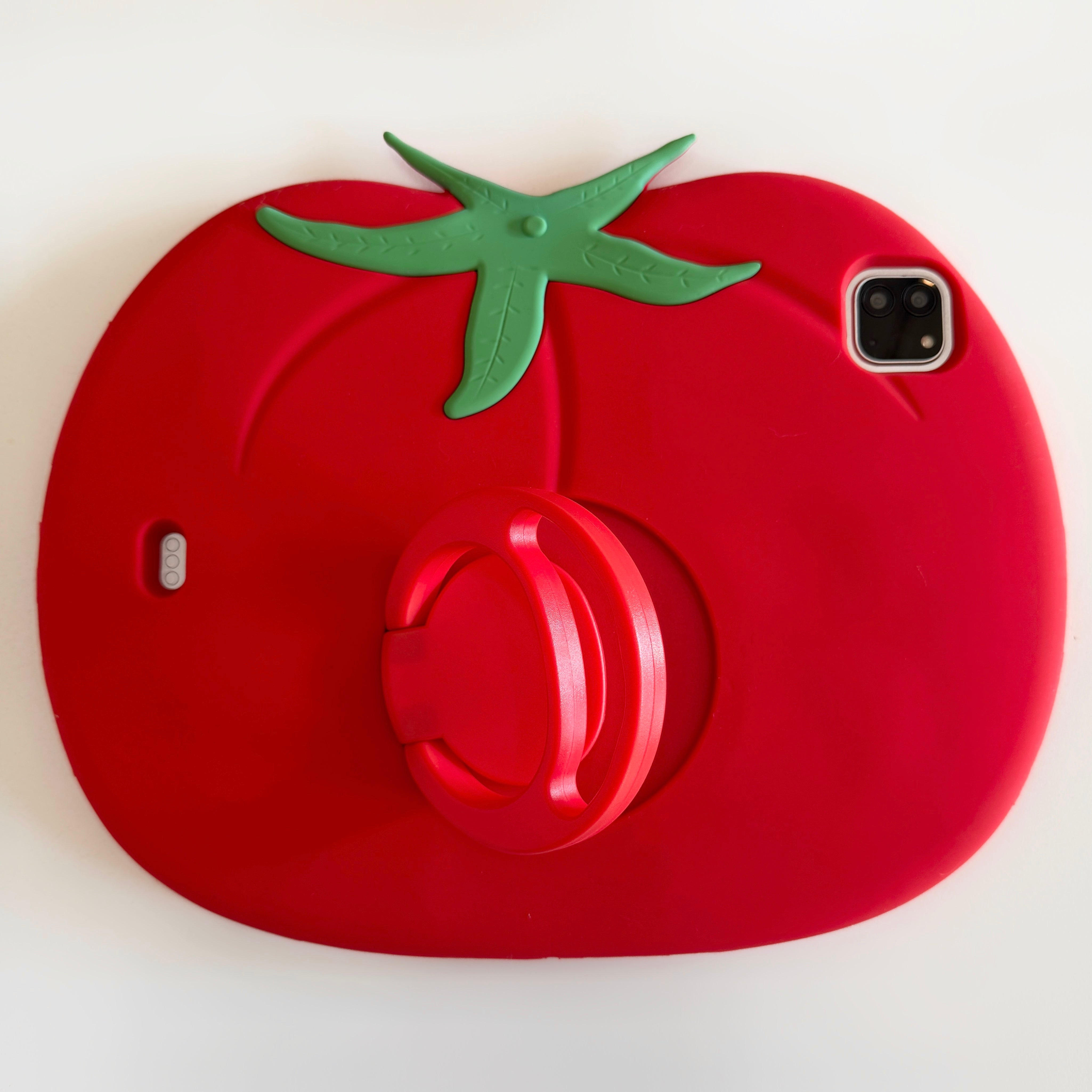 Tomato-shaped silicone rotating stand protective case for iPad