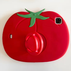 Tomato-shaped silicone rotating stand protective case for iPad