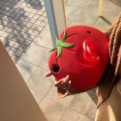 Tomato-shaped silicone rotating stand protective case for iPad