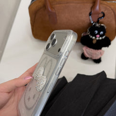 Beaded Miffy Rabbit & 3D Rhinestone Bow Phone Case