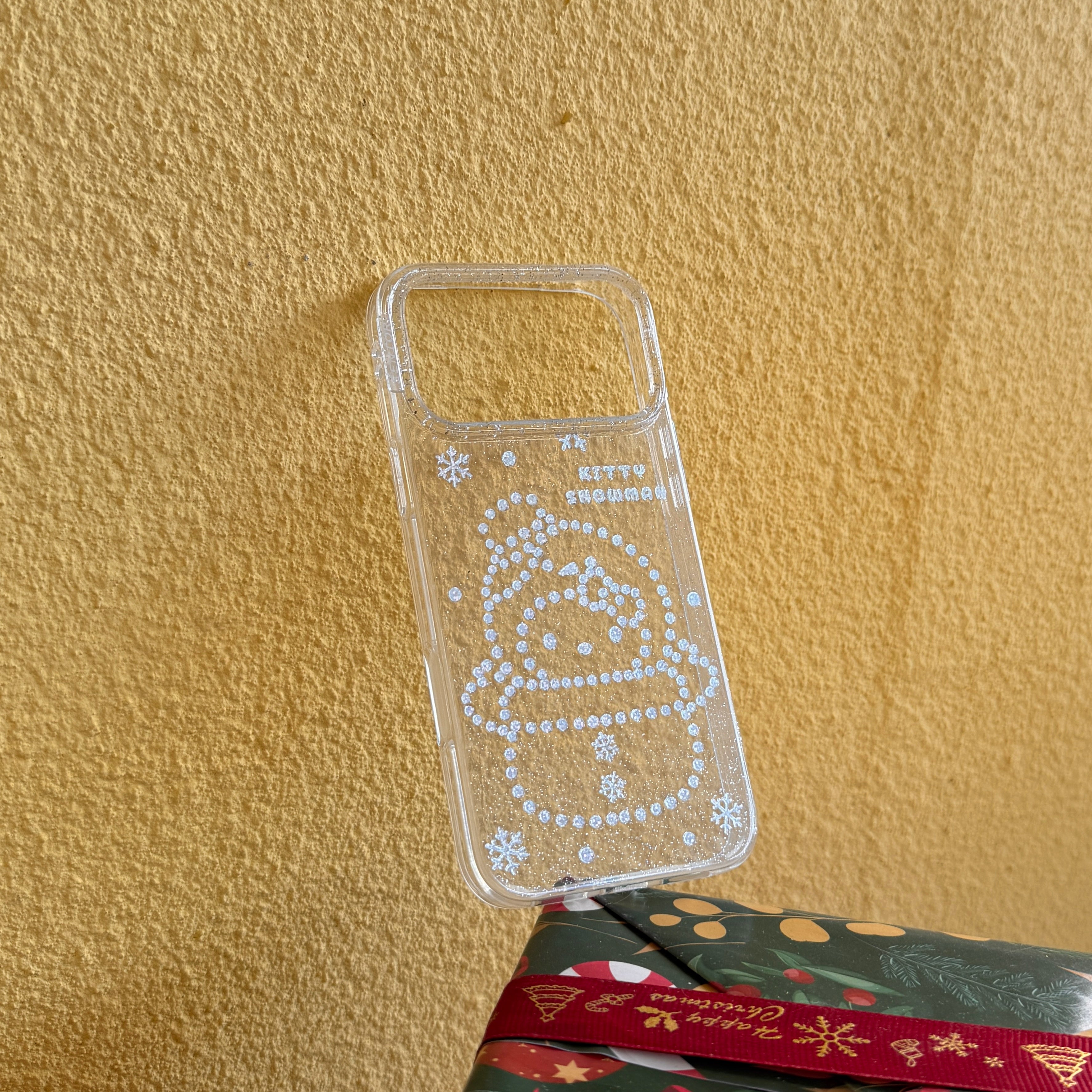 Glittery Snowman Kitty Phone Case